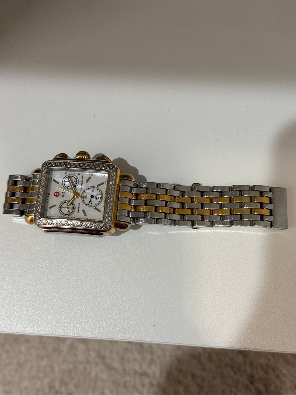Michele Two Tone Chronograph Diamond Watch - Picture 5 of 9